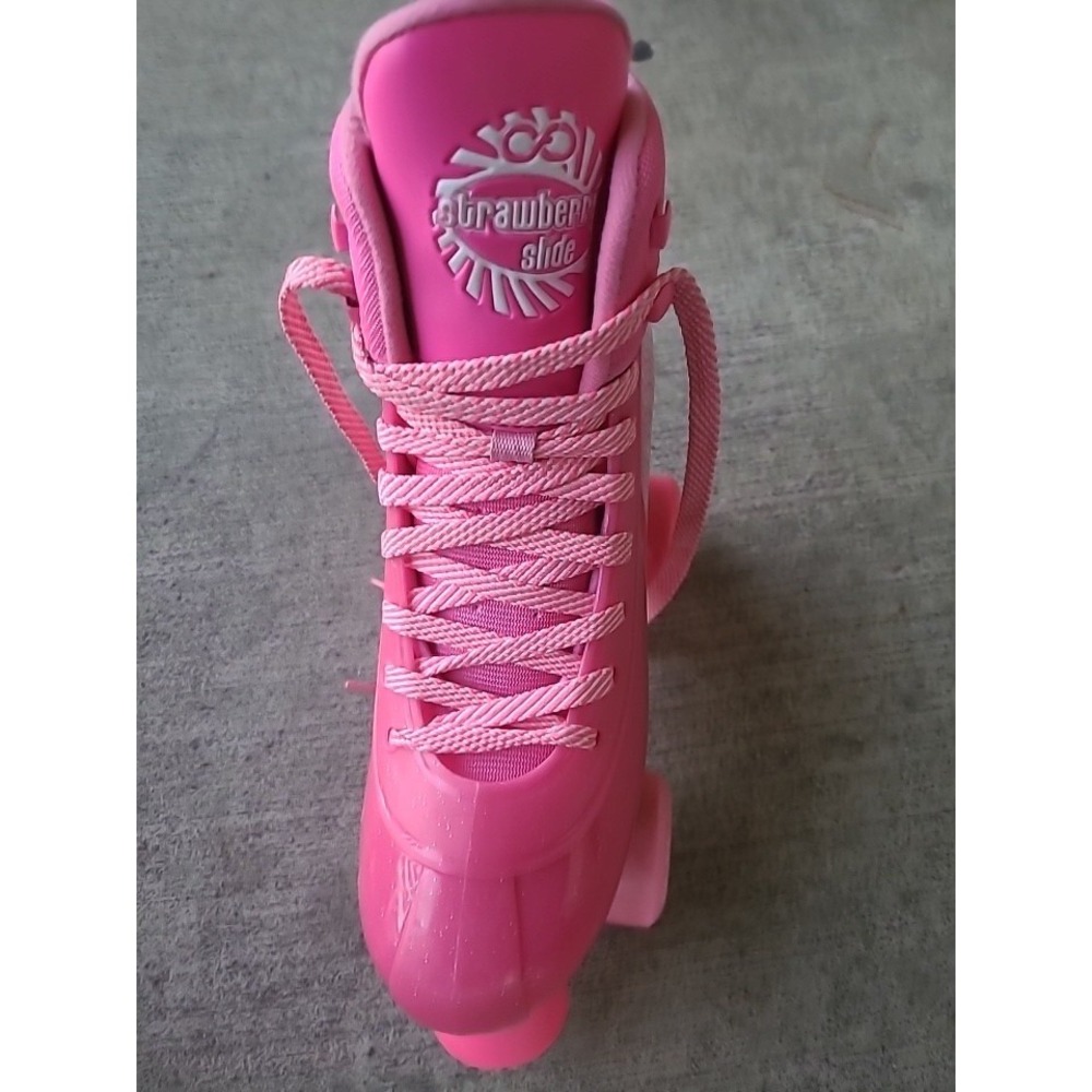 Infinity Skates "Strawberry Slide" Adjustable Quad Roller Skates Pink Size 3-6